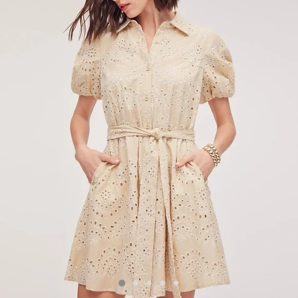 New Sam edelman MINI PUFF SLEEVE EYELET  size 16 - Picture 8 of 12